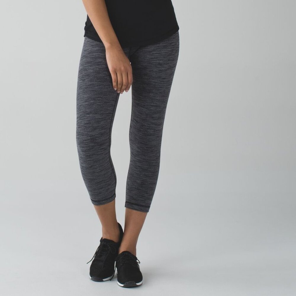 Lululemon Wunder Under Crop II Jacquard Leggings Size 6